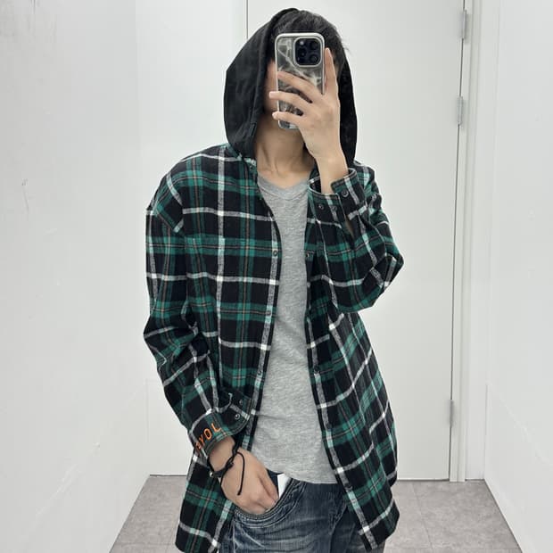 Vintage check hood jacket 