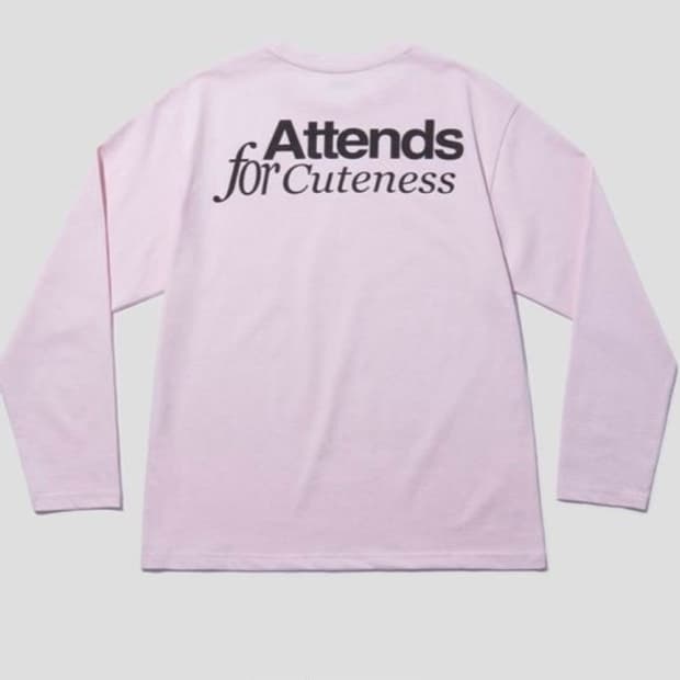 어텐즈 베이비핑크 롱슬리브티