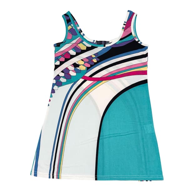 Y2K Abstract Colorblock Tank Top