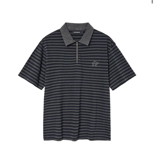 해칭룸 VTG STRIPE POLO TEE 1/2 Blue 5사이