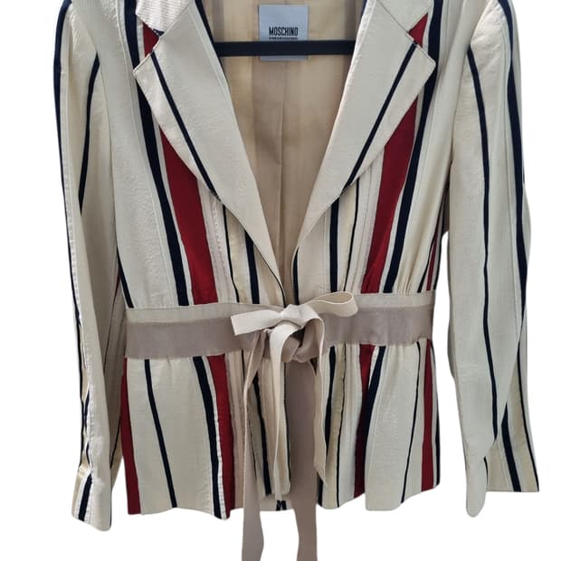 모스키노 스트라이프 리본 자켓 55