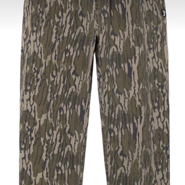 스투시 카모 모시 오크 캔버스 비치팬츠 s