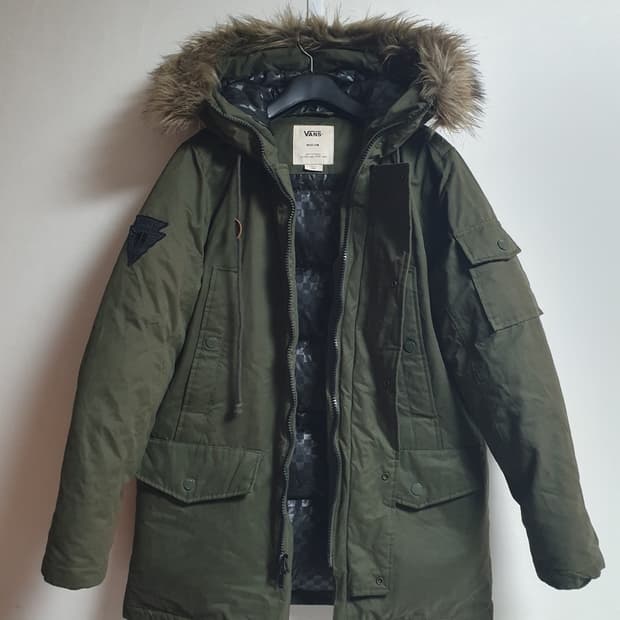택포 반스 패딩 덕다운 카키 헤비덕다운 M