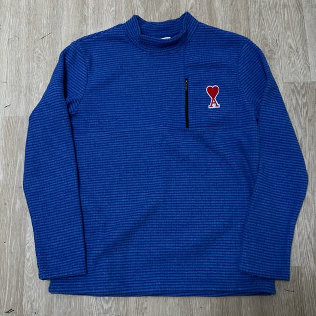 아미 남성 하트로고 플리스 후리스 XL