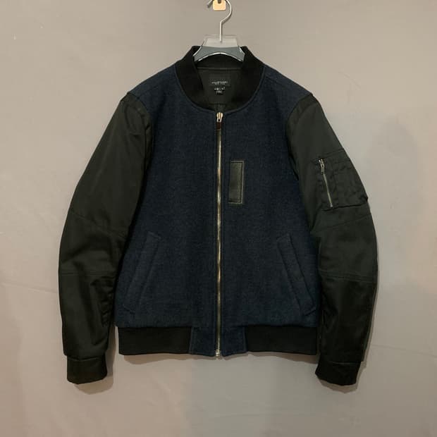 M 질스튜어트 뉴욕 울 모직 블루종 점퍼 항공 자켓