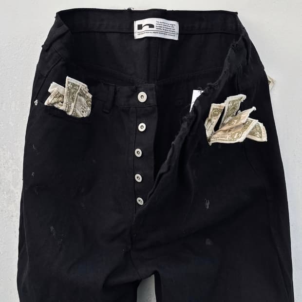 홈리스$13 BILL POCKET PANTS BLACK