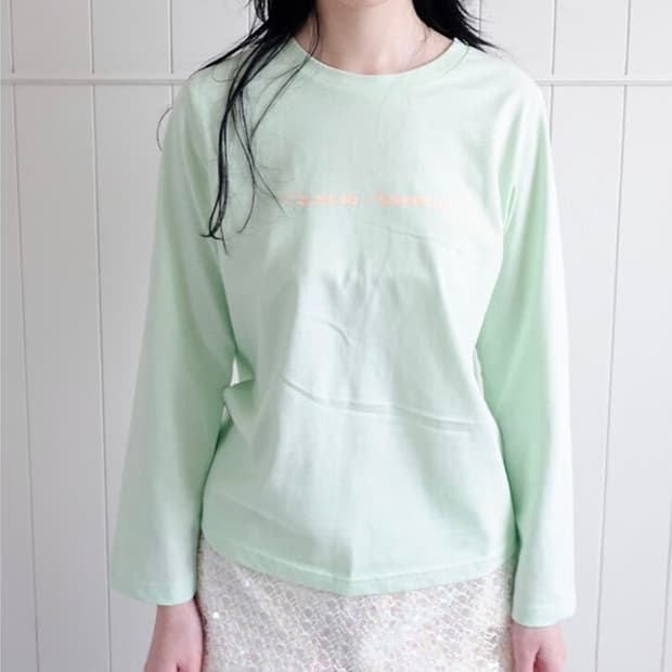 [F.E.E.S] 샵페어리 베이직 로고 티셔츠 멜론+초콜릿