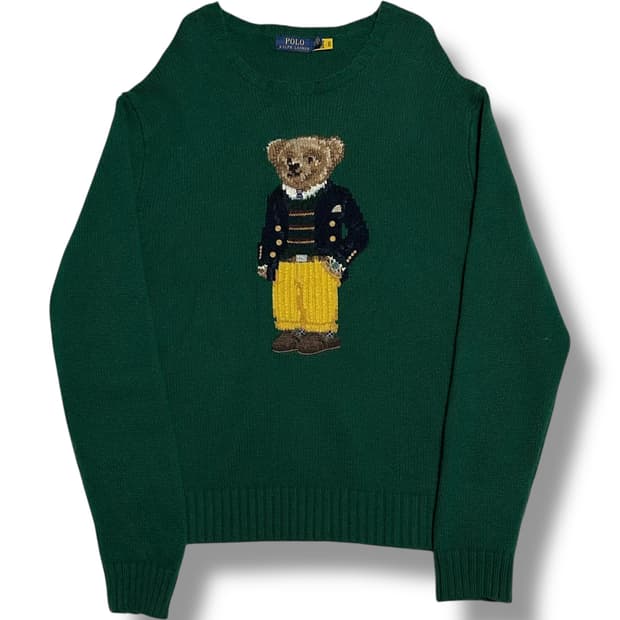 Polo Ralph Lauren 빅베어 그린 울 니트