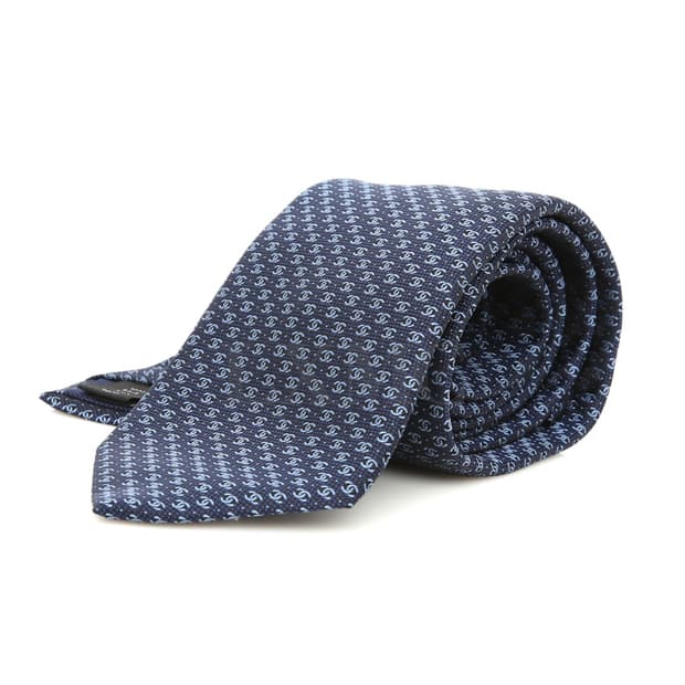 샤넬 넥타이 블루 CC 로고 타이 TIE