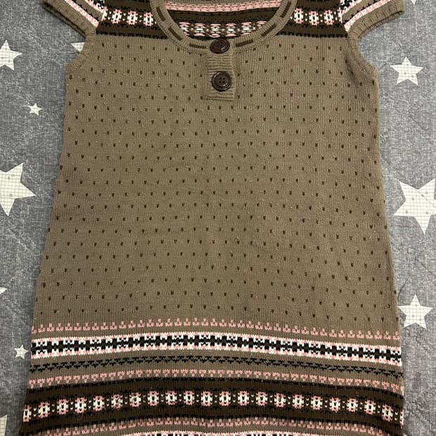 모리걸 니트 반팔 원피스