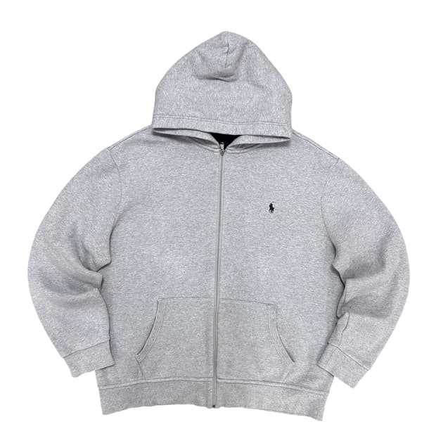 폴로 QR라벨 그레이 후드집업(XL)