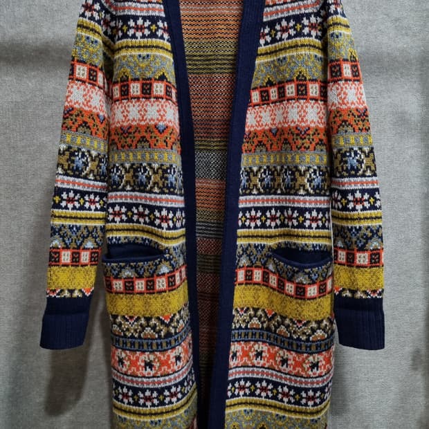 여성 S 오일릴리 울 가디건