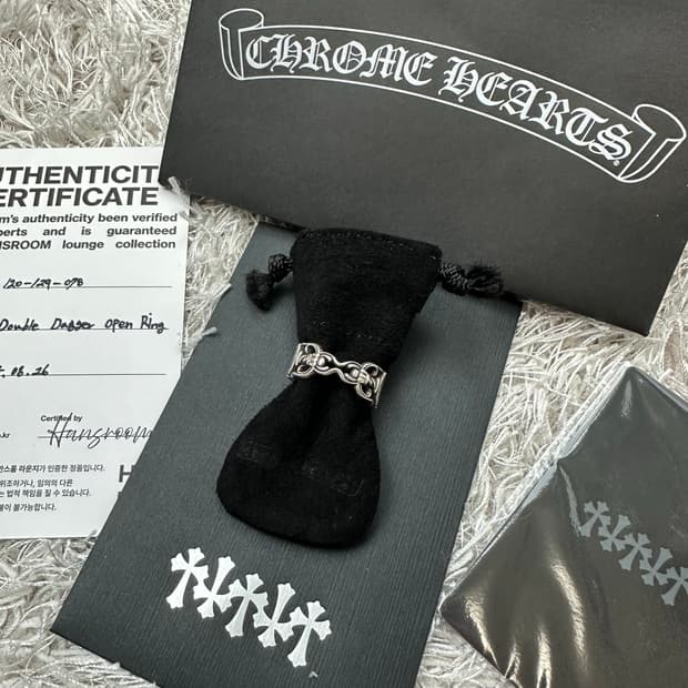 [KS 19호] 정품 크롬하츠 더블 대거 오픈링