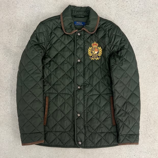 폴로 랄프로렌 카키 퀼팅 자켓