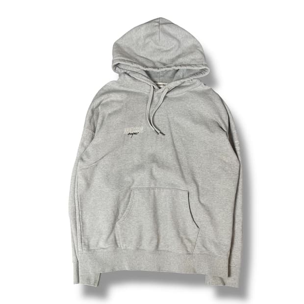 앤더슨벨 미니로고 그레이 기모 후드티 L