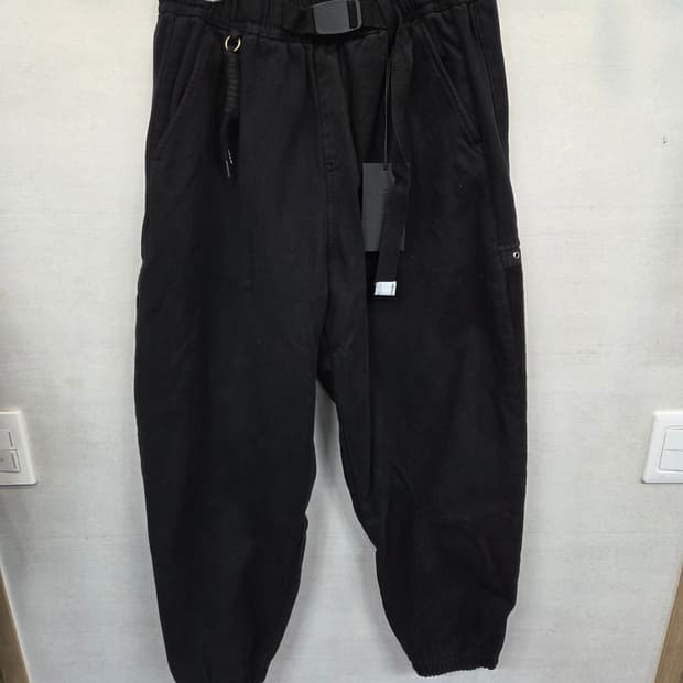 빈티지 벨티드 안감플리스 헤비코튼 코듀로이 조거팬츠 L