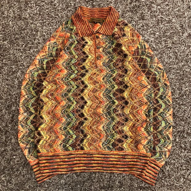 MASSIMO 빈티지 패턴 카라 니트