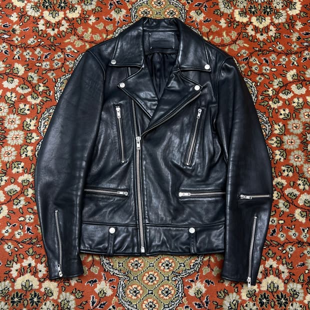 [M] 비바스튜디오 램스킨 테리 라이더 더블 라이더자켓