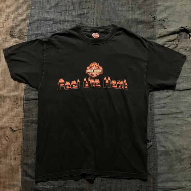 🇺🇸 00s USA 빈티지 할리 데이비슨 플레임 반팔 티셔츠