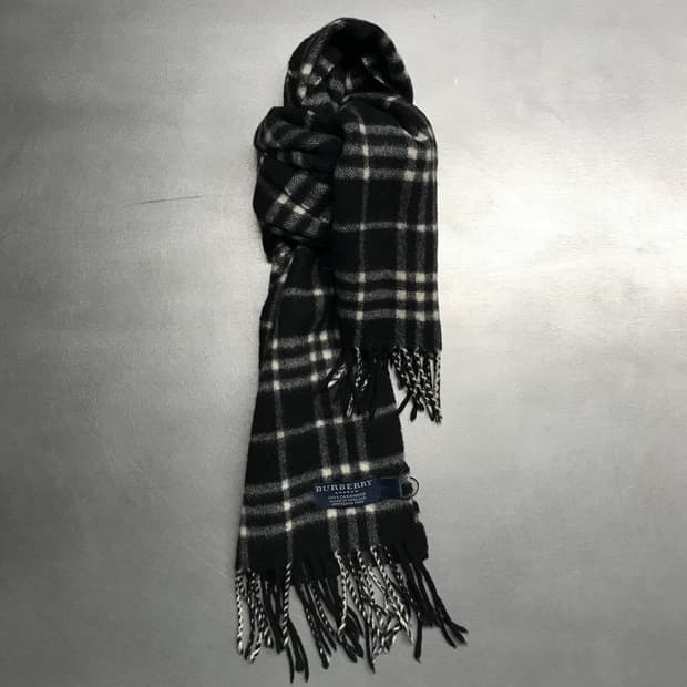 버버리 정품 캐시미어 머플러 블랙