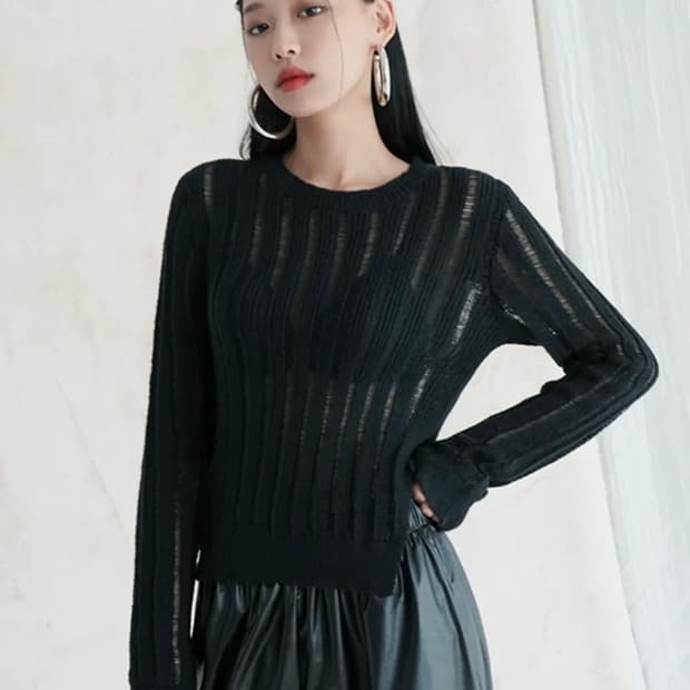 어반드레스 시스루 니트웨어 (블랙)