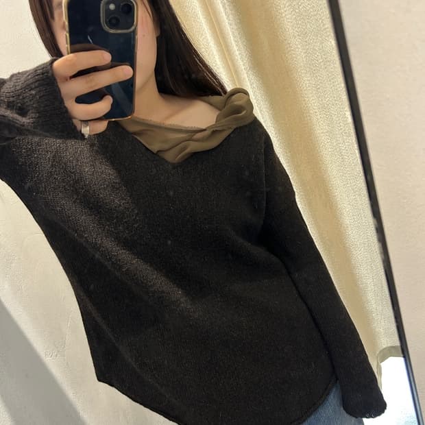 Helmut Lang v-neck wool knit