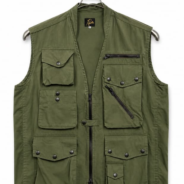 Needles 필드 베스트 -C/N Oxford Cloth