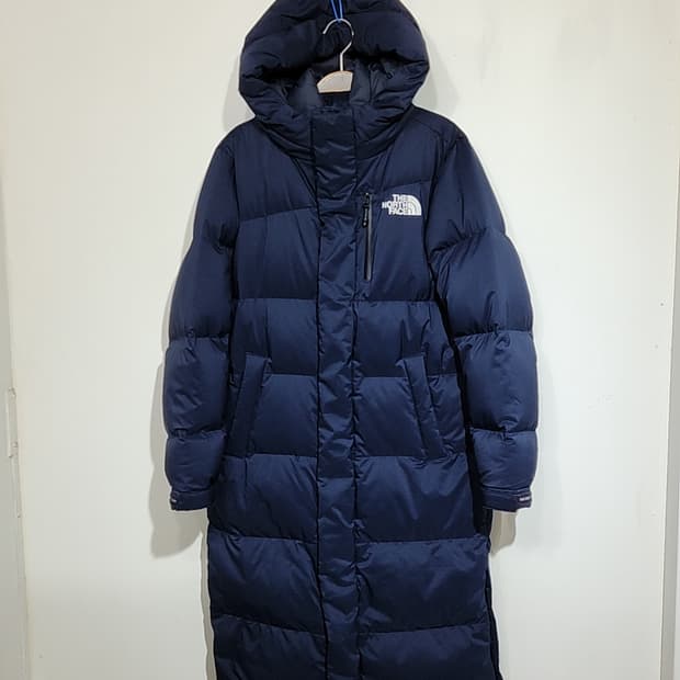 (S) 노스페이스 거위털 롱패딩 점퍼 네이비 구스다운 패딩코트 