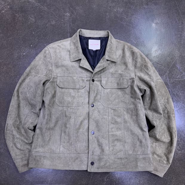 빌리브라운 에코 스웨이드 포켓 블루종 자켓 L