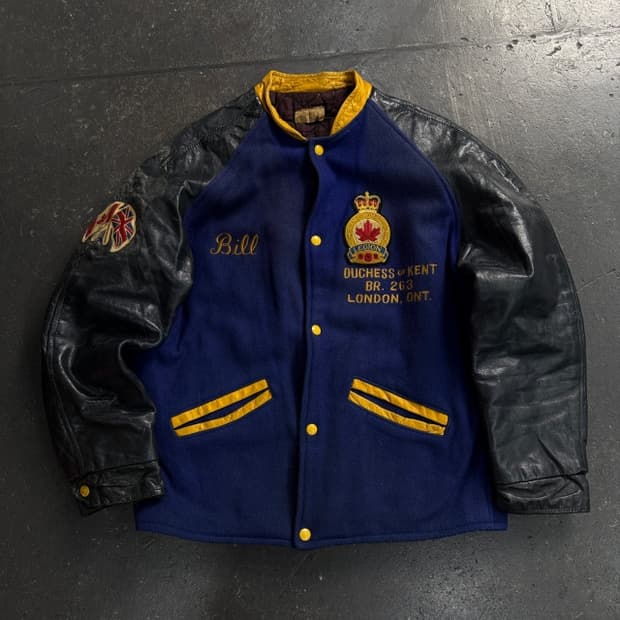 100 80s 캐나다 버나비 레기온 바시티 자켓 