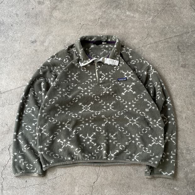 90s Patagonia Sage Green Synchilla SnapT