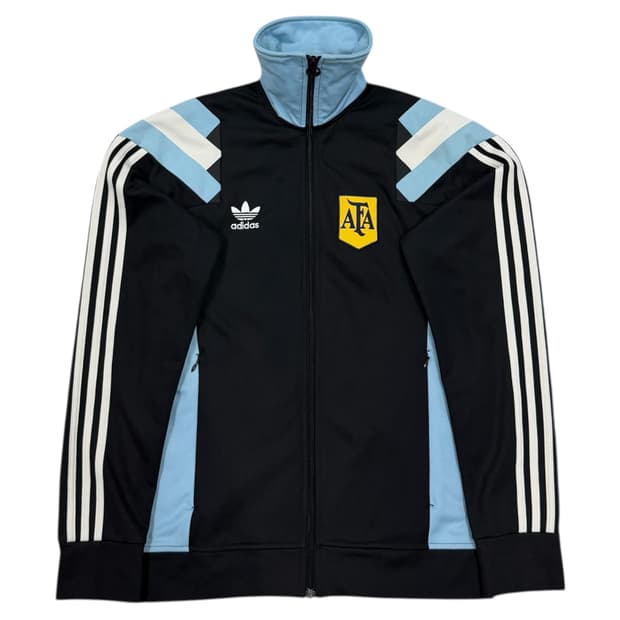 아디다스 빈티지 아르헨티나 트랙탑 져지 자켓 블랙 블루 100 L