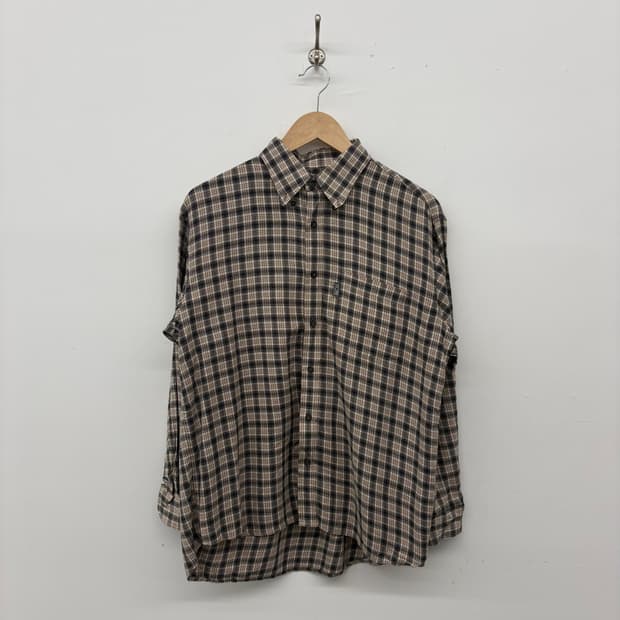MCM 빈티지 체크 셔츠 남방 M