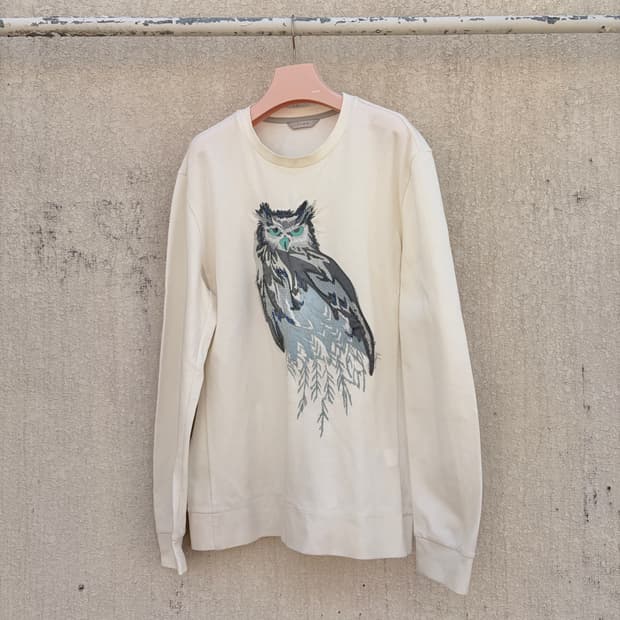 TIME 타임 부엉이 화이트 맨투맨(100)