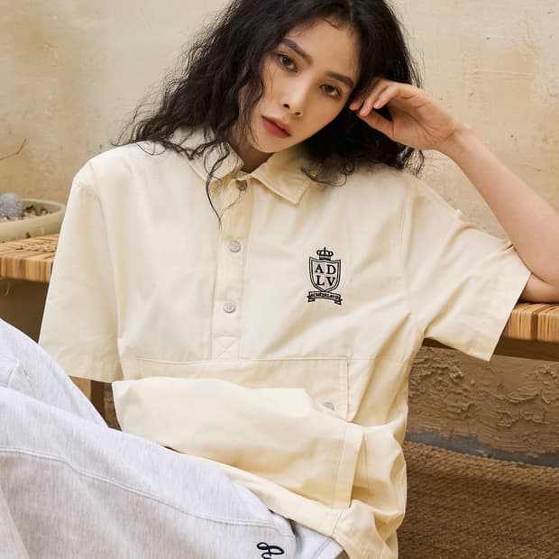 ADLV 아크메드라비 반팔 웜업 하프 셔츠 바람막이 남녀공용