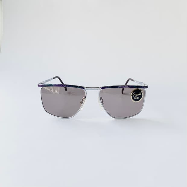 971 데드스탁 미착용 실버 마블 아세테이트 메탈 선글라스 레트로