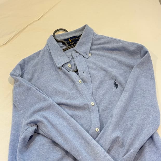 폴로 랄프로렌 하늘색 헨리넥 긴팔셔츠 L