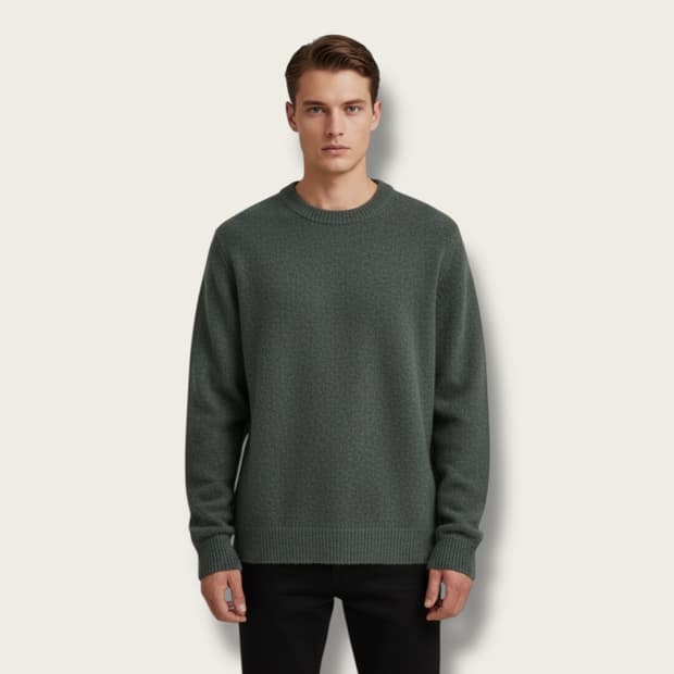 50/ 솔리드옴므 카멜 알파카 스웨터 니트