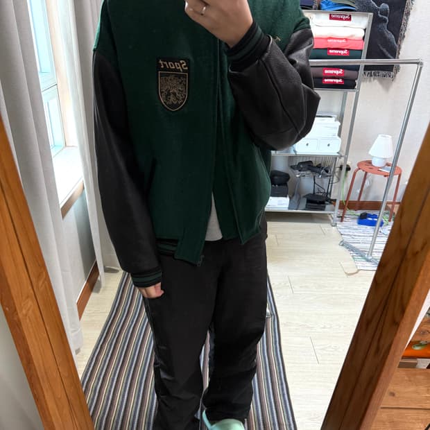 헤리티지플로스 바시티 레더 자켓