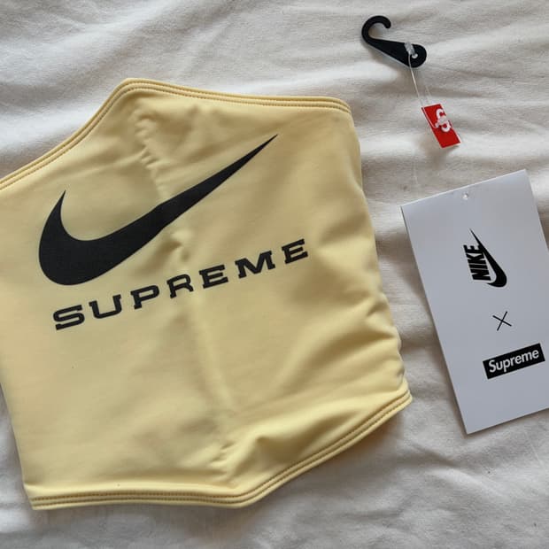 슈프림 x 나이키 넥 워머 페일 옐로우 21SS Supreme NIKE