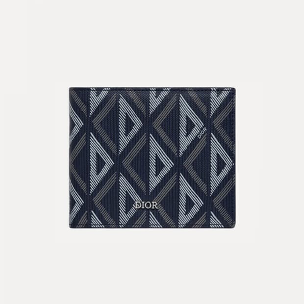 디올 CD 다이아몬드 캔버스 반지갑