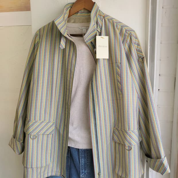 kaoryinu 레인보우체크 하이넥 자켓