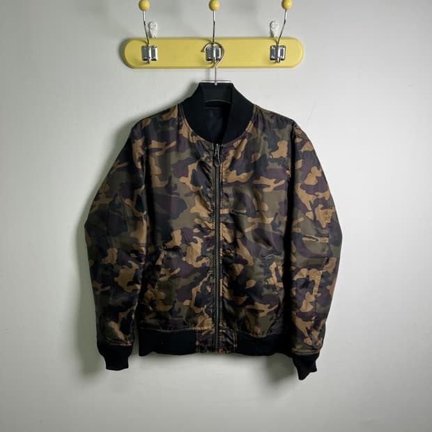 VTG 빈티지 리버시블 카모 ma-1 항공 점퍼 M