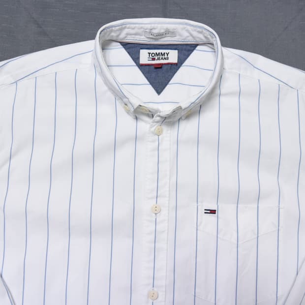 타미힐피거 스트라이프 셔츠 M
