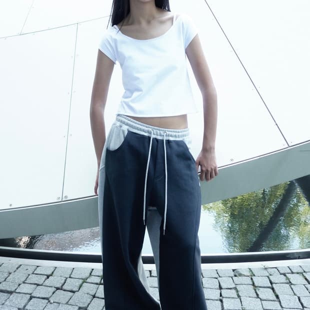 CERRIC REVERSE BANDING PANTS / CHARCOAL