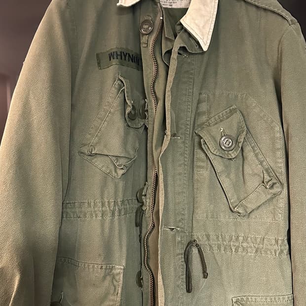 60s 오리지널 캐나다군 mk2 M-65 정글 퍼티그 필드 자켓