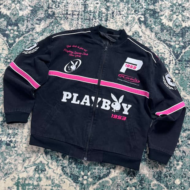 Playboy Jpn 플레이보이 라인 바시티 레이싱 자켓(S)