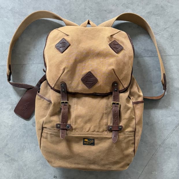 Polo 폴로 랄프로렌 레더 트림 캔버스 백팩