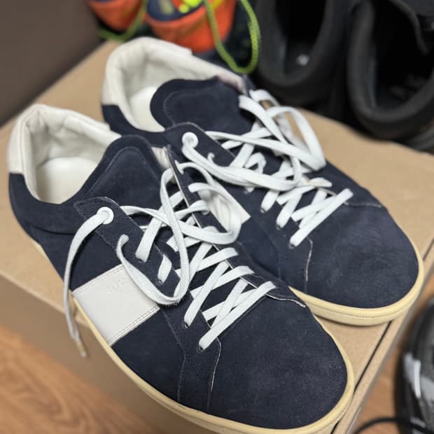 Saint Laurent 다크 블루 스웨이드 스니커즈 260 41