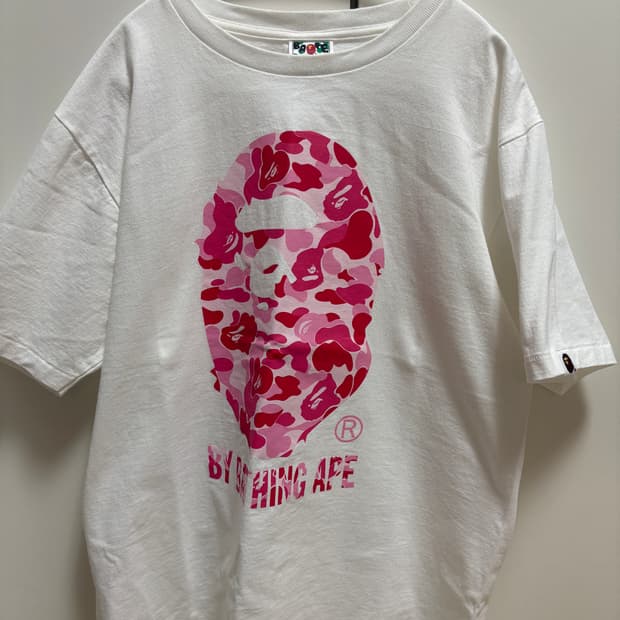 베이프 핑크카모 반팔 L